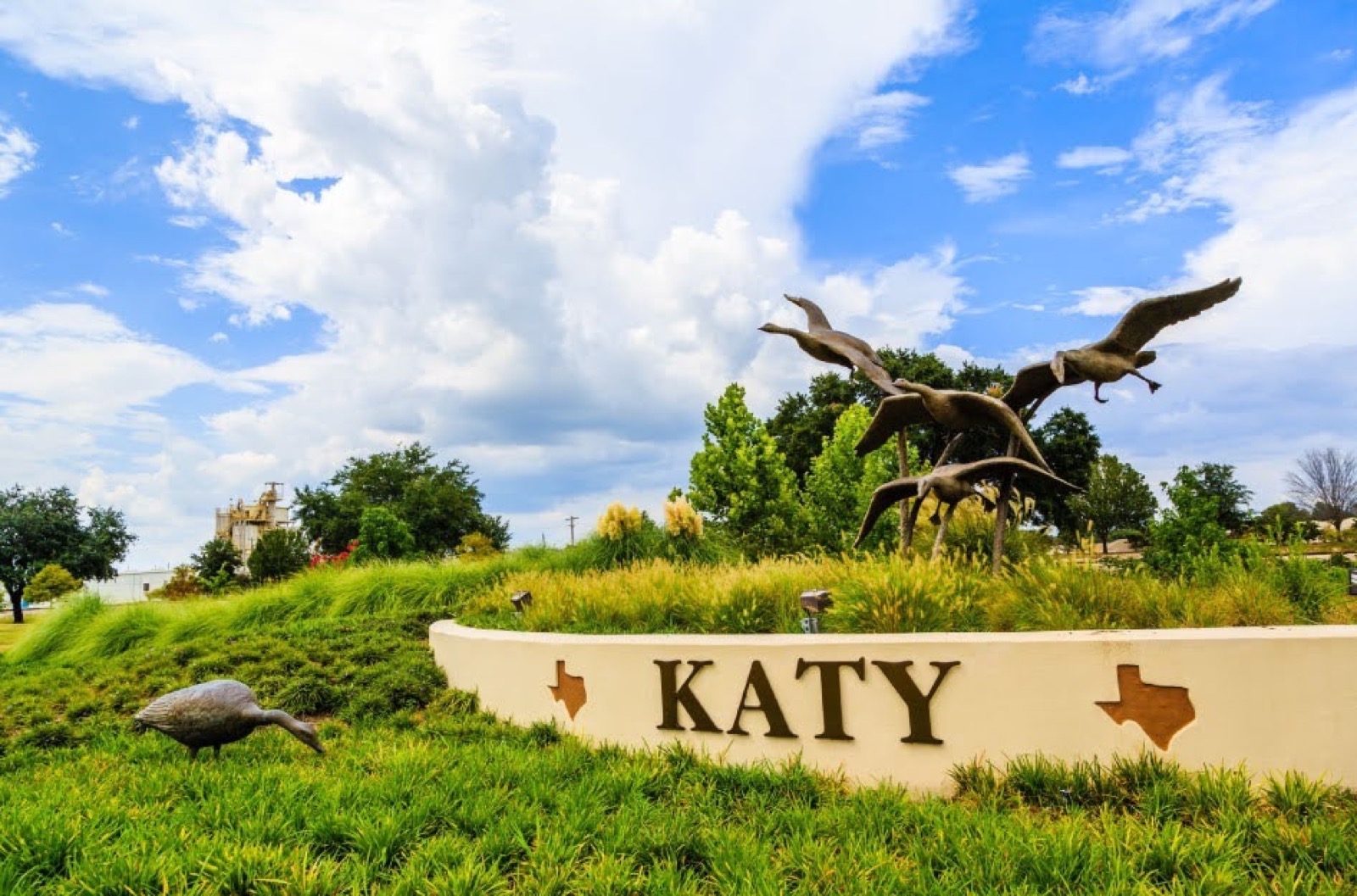 Katy, Texas welcome sign landmark